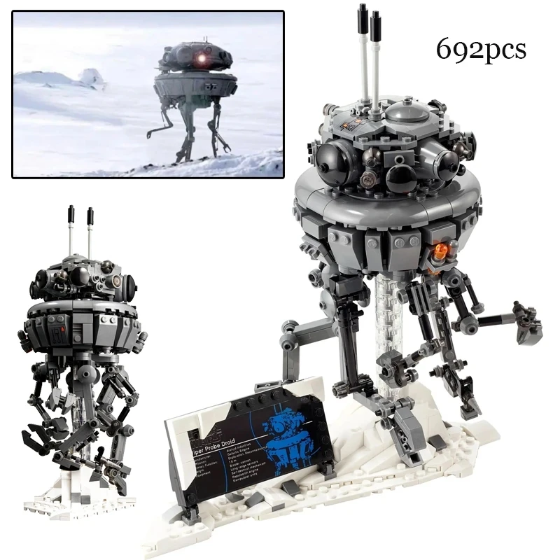 

New Detection Robot Fit 75306 IMPERIAL VIPER PROBE DROID Building Blocks Set War Machine Bricks Toy For Children Birthday Gift