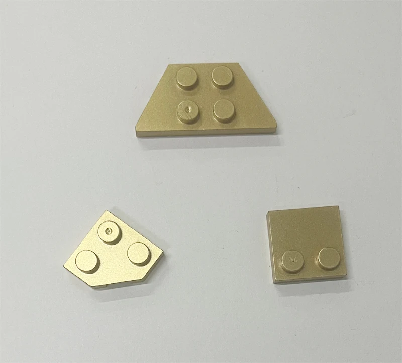 *Metallic Gold Spcial plate*  10 pcs DIY enlighten block brick part No.  Compatible With Other Assembles Particles