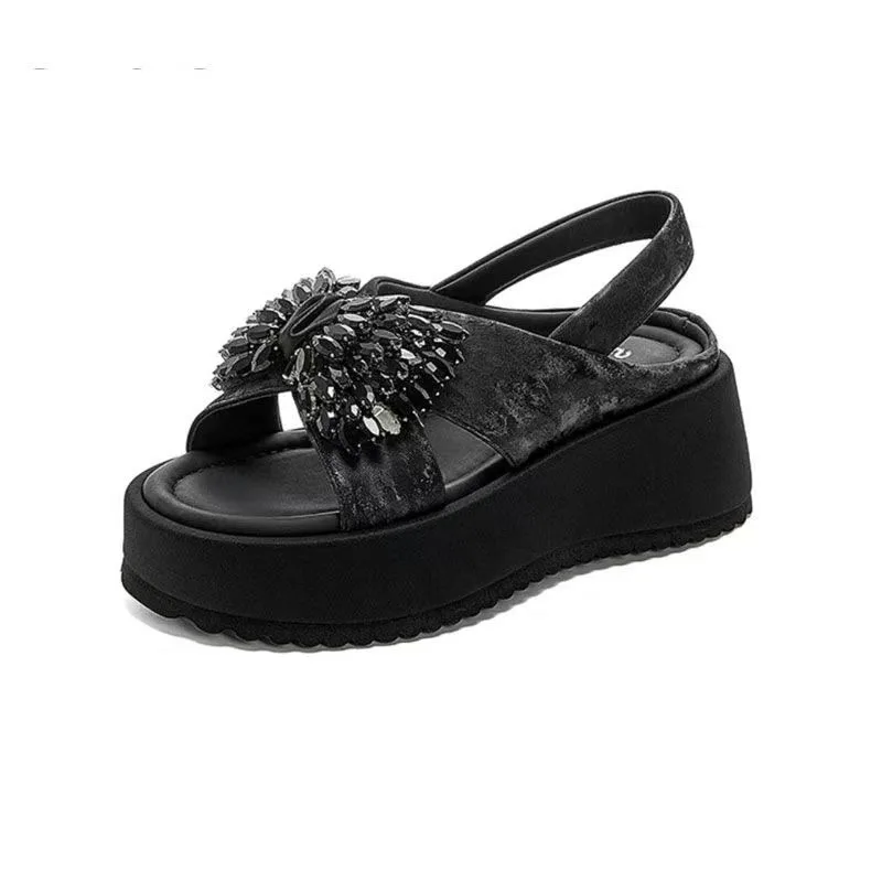 

Thick-Soled Sandals for Small People Women's Outer Wear New Summer Heightening Fashion Sandals Beach Eva Casual Shoes