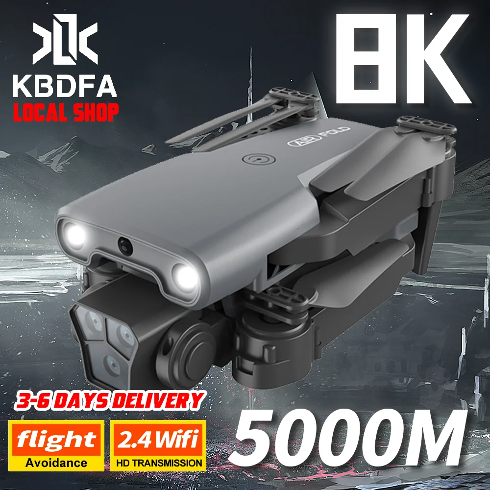 KBDFA V2S Drone 8K HD Camera FPV RC Drones Profesional RTF Quadopter Foldable Obstacle Avoidance Drone WiFi Toy 10000M