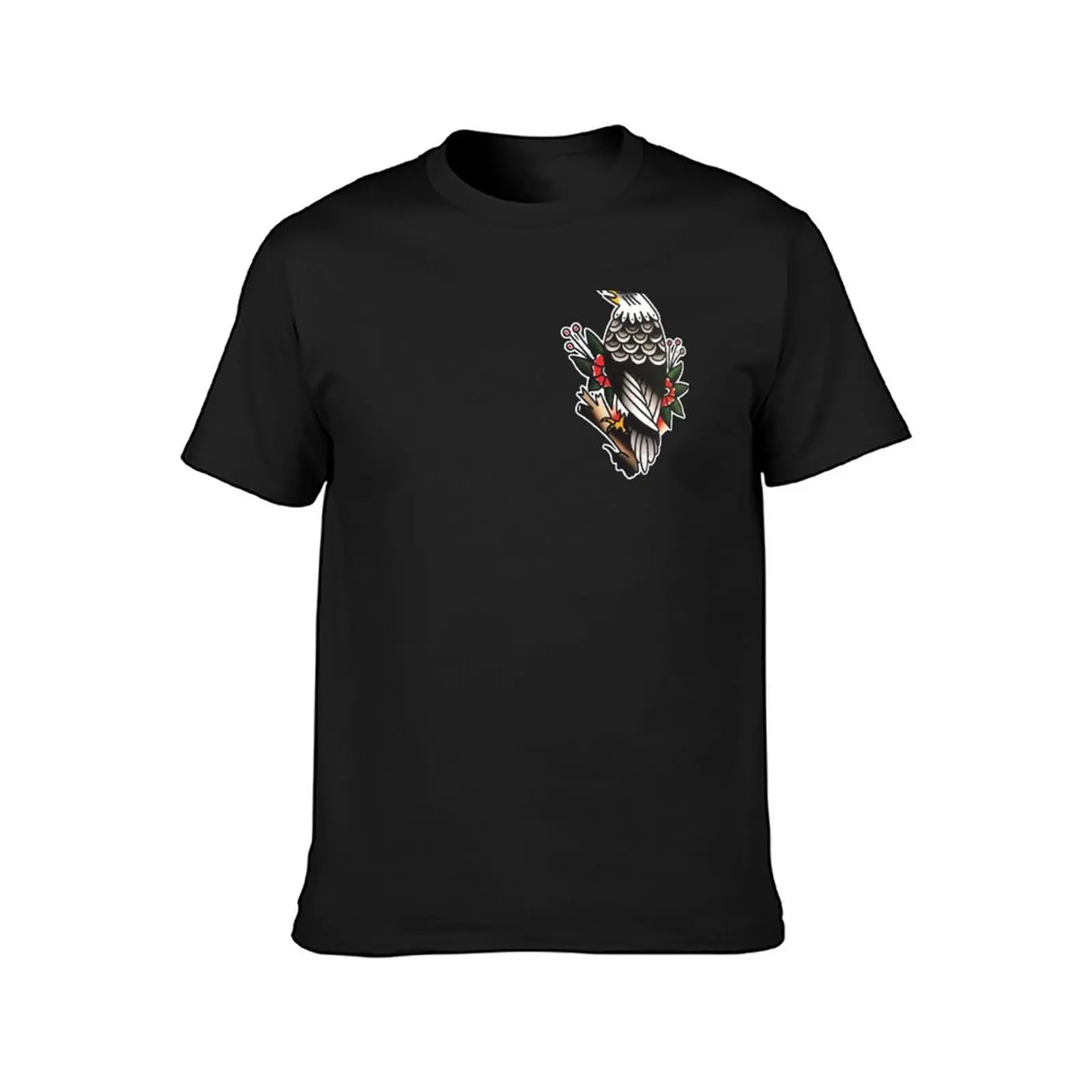 Traditional Eagle on Branch Tattoo Design T-Shirt aesthetic clothes plus sizes boys whites for a boy mens t shirt