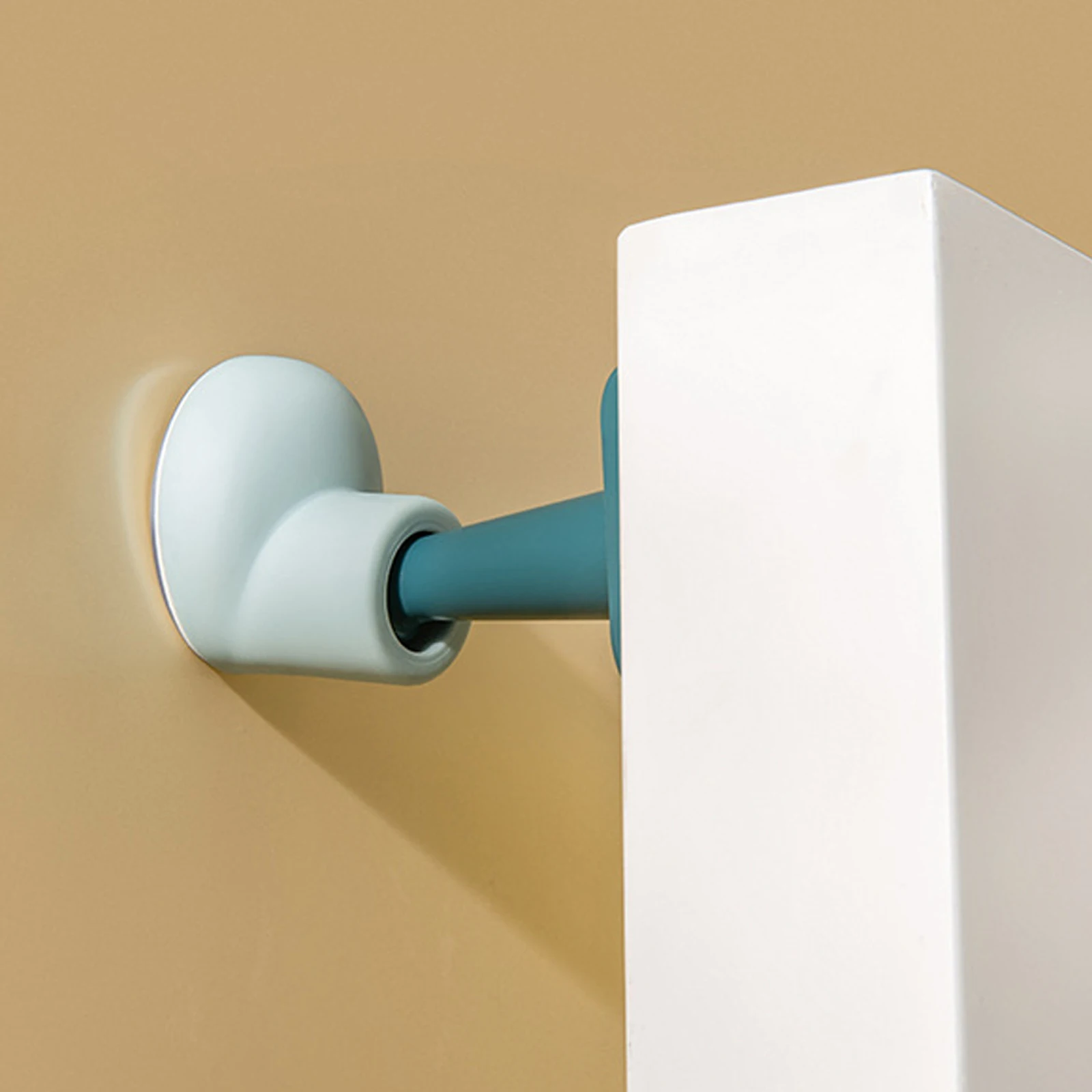 

2 Sets Silicone Door Stopper Wall Protective Knob Punch Free Non Slip Bedroom Bath Kitchen Doorstop Door Knob Anti Collision