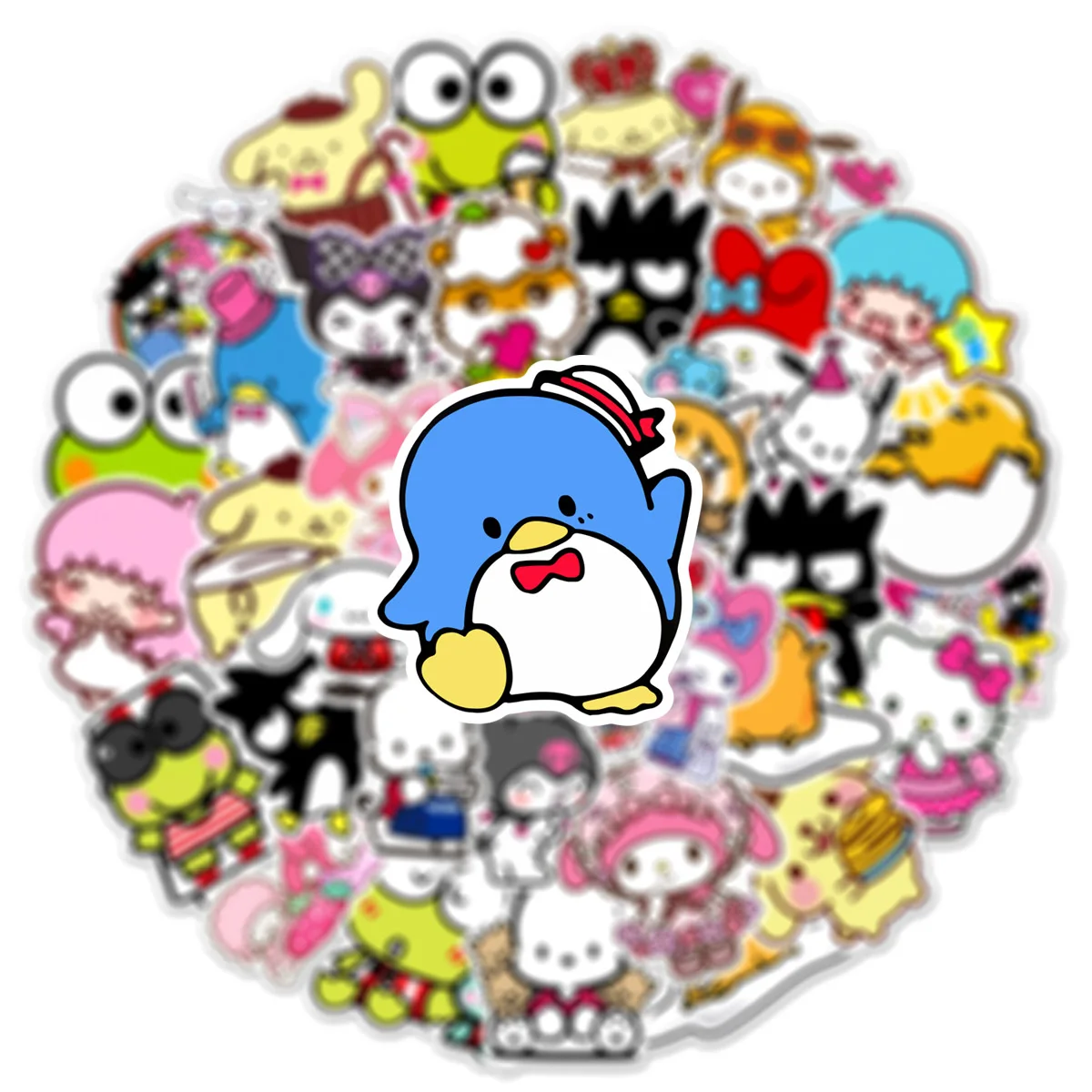 50/100 Cute Sanrio KItty Cartoon Collection Graffiti Stickers Handbooks Luggage Cups Stationery Boxes Decorative Stickers