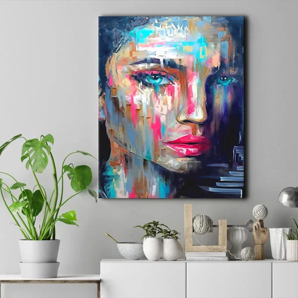 cross language Blue Eyes Picture DIY Painting By Numbers Colouring Zero Basis HandPainted Oil Painting Unique Gift Home Decor