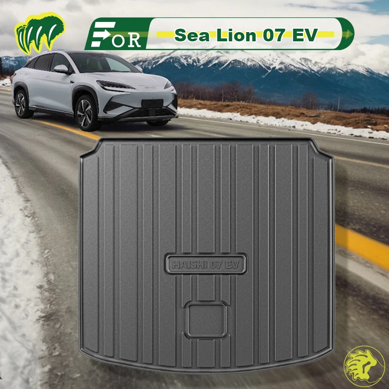 

For BYD Sea Lion 07 EV 2024 TPE Custom Fit Car Trunk Mat All Season Black Cargo Mat 3D Shaped Laser Measured Trunk Liners