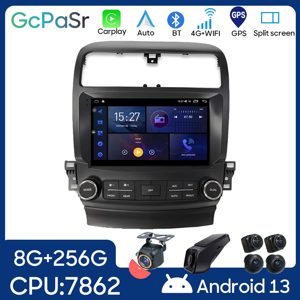 Android Auto For Honda Accord Acura TSX 2004 - 2008 Car Radio Multimedia Video Player Stereo 5G WIFI GPS Navigation No 2din DVD