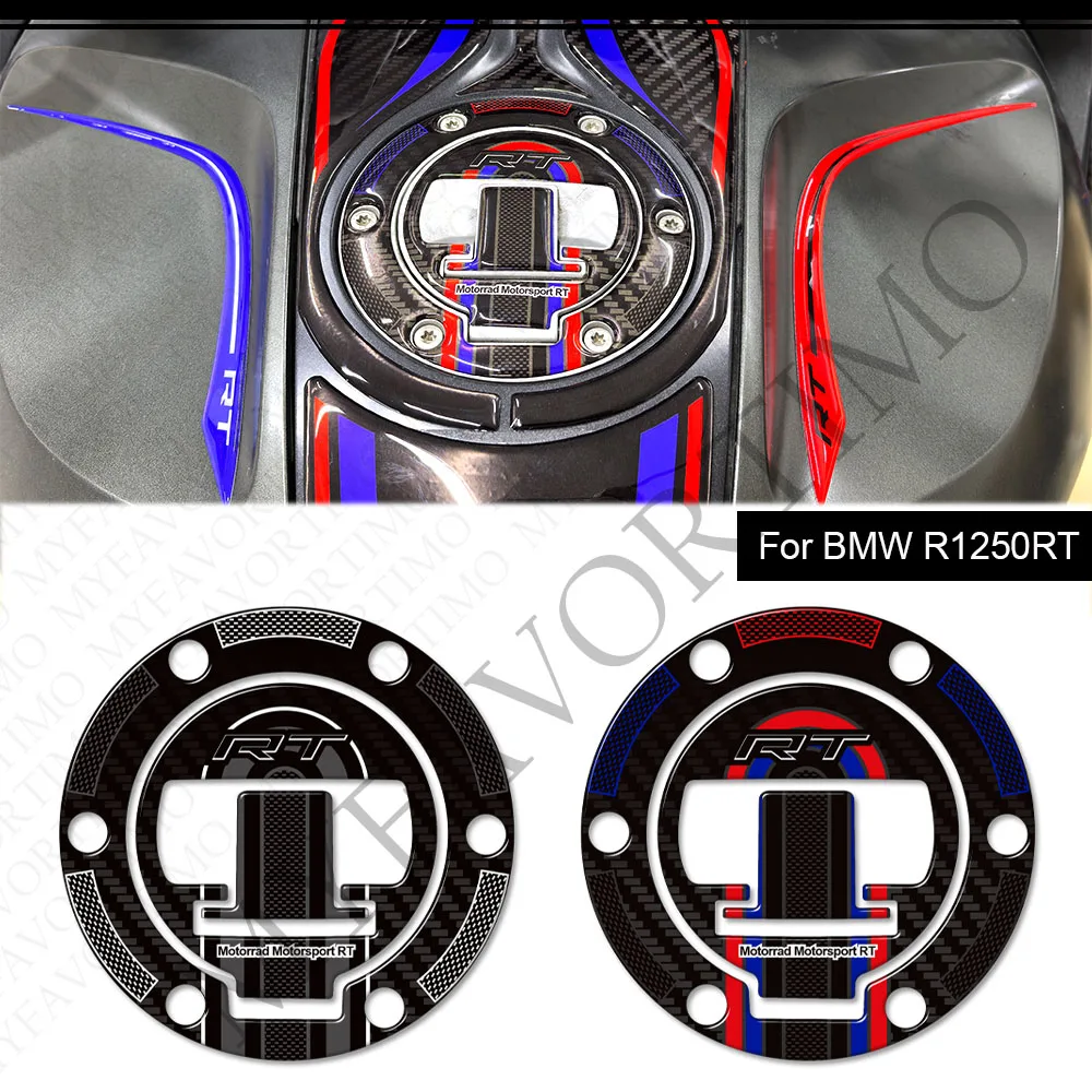 Per BMW R1250RT R 1250 RT Moto Rilievo del Carro Armato Carena Parafango Tronco Custodie per Bagagli Protezione Manopole Kit Ginocchio Ruote Adesivi Decalcomanie