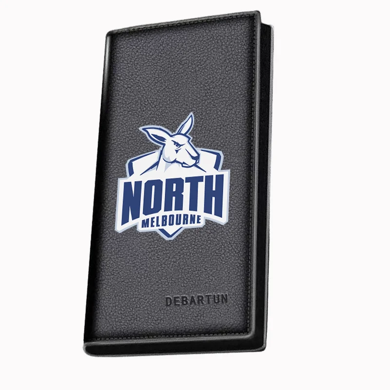 Kangaroo with words,North Melbourne  Men's Long Wallets Business Stylish Printing Design Casual Use Christmas Valentine's Father