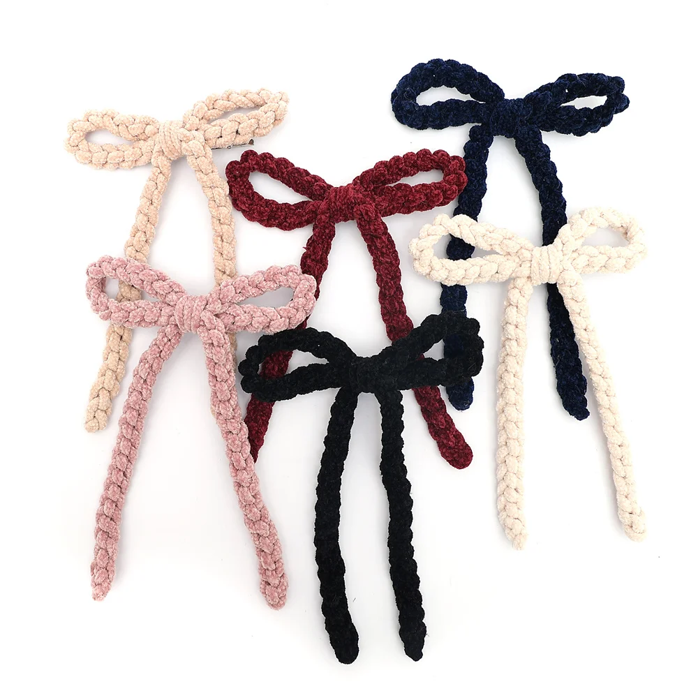 A6 Chenille tape Hair Bows Cute Hairpins Girls duckbilled  Hair Clips Barrettes  Clip Kids Headwear Fashion Hair Accessores band