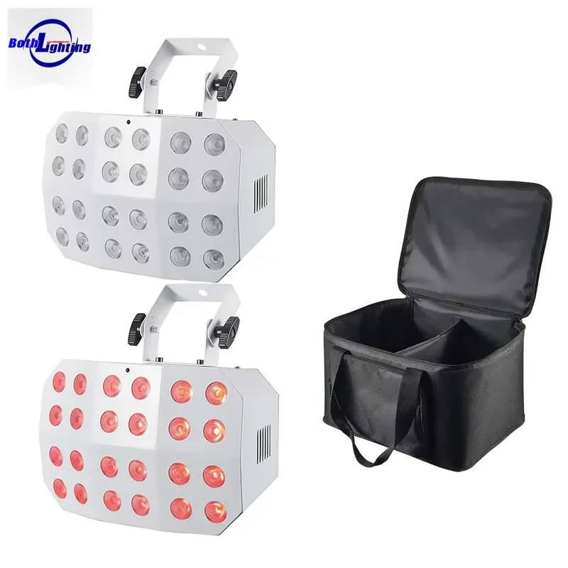 24x12W RGBWA UV LED Spider Moving Head Light Wireless DMX Battery Powered Stage Wash Beam Effect for DJ Club Wedding Party
