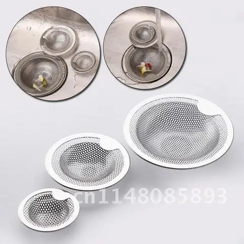 Small/Medium/Large Steel Sink Strainer Kitchen Bathtub Hair Catcher Stopper Shower Drain Hole Filter Trap Stainless Metal