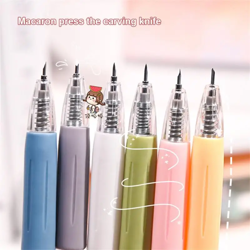 Set Paper Cut Knife Pen Refill Set Art Utility Knife Scrapbook Cutting Tool Precision Sticker Washi Tape Cutter DIY Craft