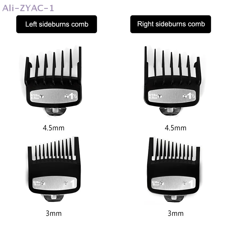 หวีรองตัดผม {ZYAC-1} 2 ชิ้น ขนาด 3/4.5 มม. สำหรับเครื่องตัดผม ใช้ได้กับทุกเครื่อง