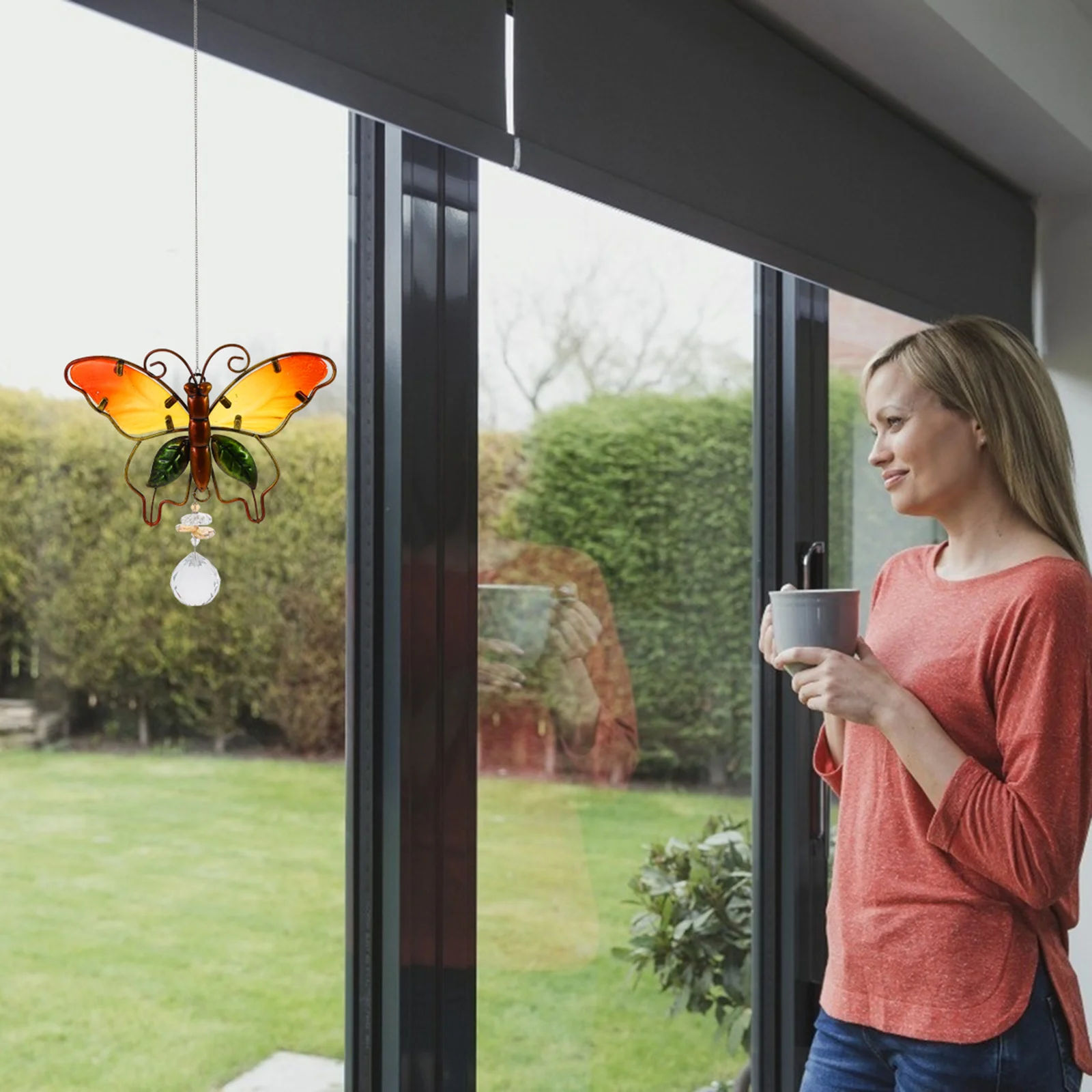 

Colorful Glass Wind Chime Creative Hanging Decor For Indoor Outdoor Garden Home Decoration Lightweight Pendant Bell