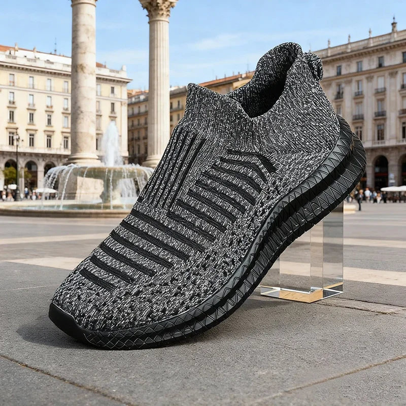 

Casual Men's Shoes Breathable Lightweight Men's Sneakers Outdoor Mesh Black Sneaker Athletic Jogging Tennis Shoes