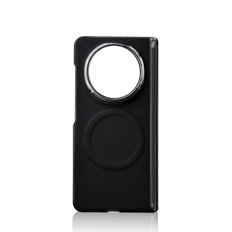 

MagicV5 Magnetic Leather Case for Huawei Honor Magic V5 All-inclusive Center Axis Hinge Electroplating Drilled Protective Cover