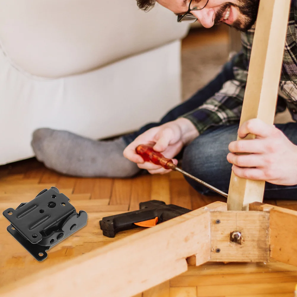 

4Pcs Table Leg Foldable Hinges Quality Material Strong Practical Professional Design Small Lightweight Furniture Support