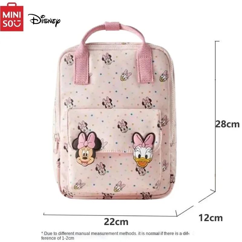 MINISO Disney 2024 New Minnie Mouse Cartoon Children\'s Backpack Mini Animation School Bag Cute Shoulder Bag for Boys and Girls