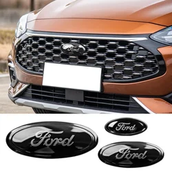 Stainless Steel Car Front Emblem Rear Sticker Decoration for Ford Edge Escape ST Line Explorer Territory Mondeo TAURUS Focus