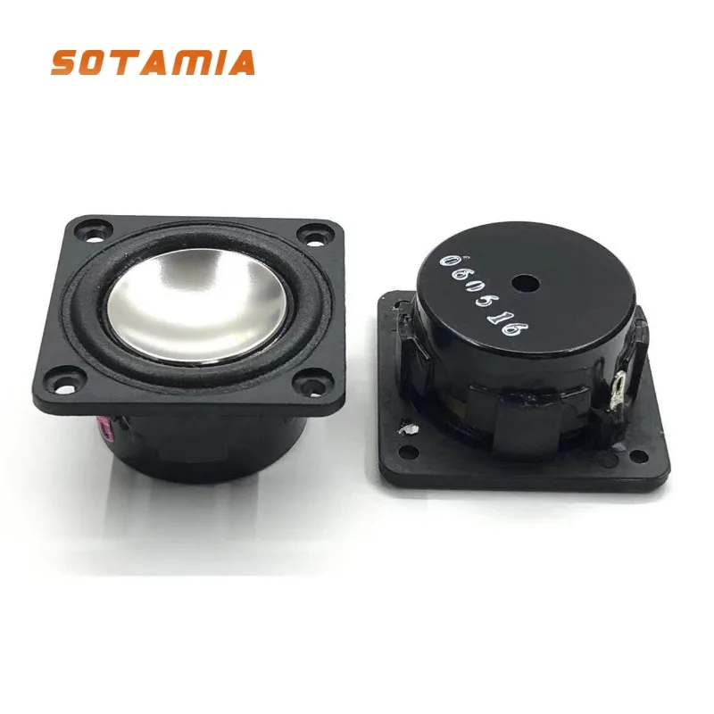 SOTAMIA 2PCS 1.5 Inch Fever Full Range Speaker 12 Ohm 5 Watt Aluminum Basin Foam Edge Large Voice Coil DIY Bluetooth Speaker
