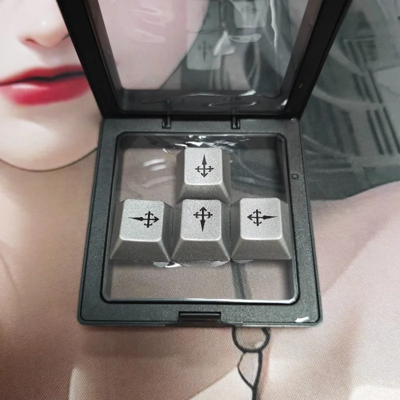 Cross Metal Keycaps UV Printed Arrow Key Cap Custom Mechanical Keyboard Keycap Fit MX Switch Gaming Keyboard Keycaps
