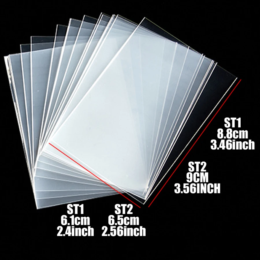 100pcs 8.8/9cm Clear Card Sleeves Transparent Trading Card Protectors Penny Sleeves Standard Card Holders Collectibles Storage view 6
