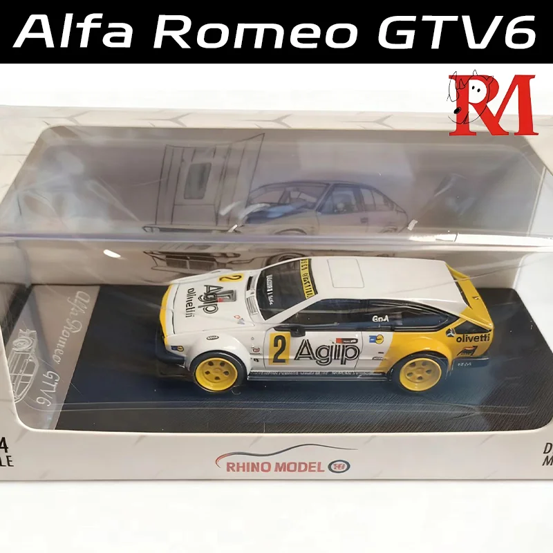 RM 1/64 Alfa Romeo GTV6 Legierung Kraftfahrzeug Druckguss Modelle Auto Spielzeug Sammlung Jungen Weihnachtsgeschenke