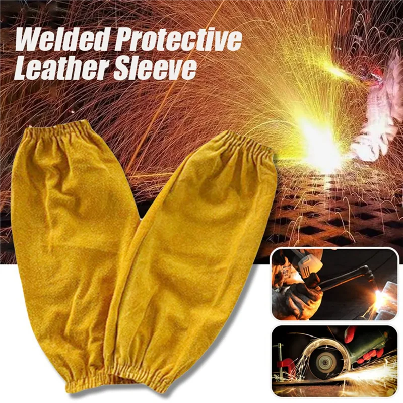 1 Pair of Welding Protective Arm Sleeve, Welding Sleeve Apron and Labor Protection Sleeve