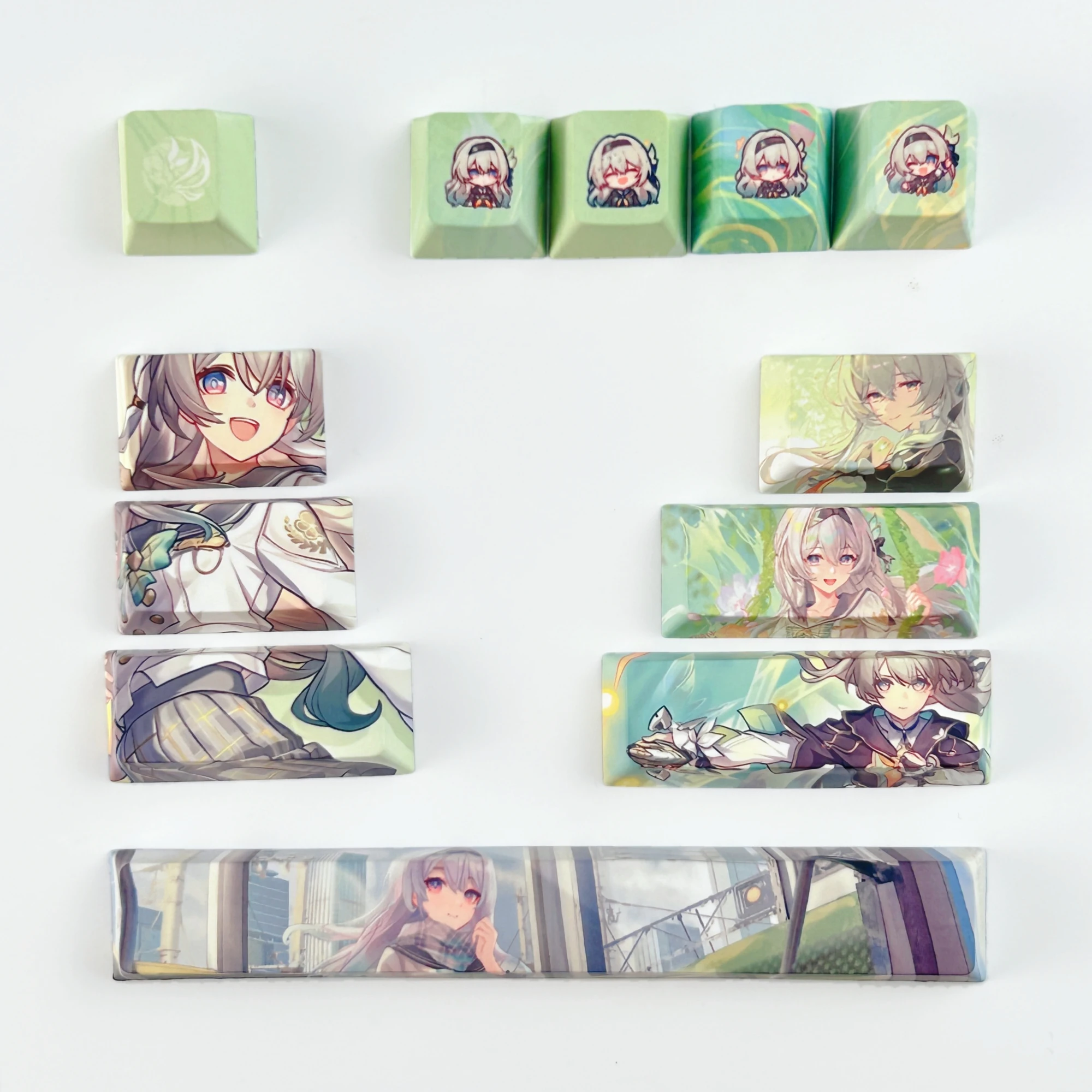 

MAIMOOO Honkai: Star Rail Firefly Keycap 12Keys Cherry Profile Personalized Green Anime Game PBT Keycaps for Mechanical Keyboard