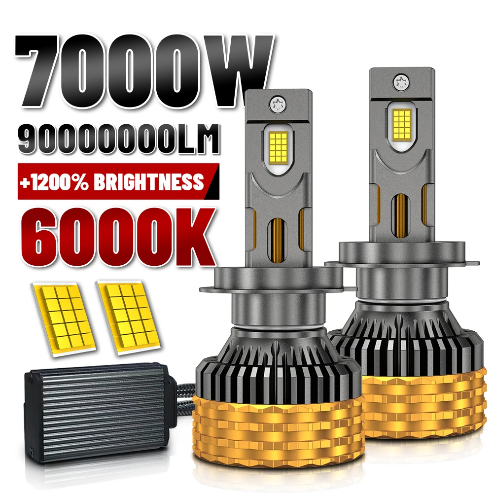 

H7 H4 H11 LED Canbus Headlights 9000000LM 7000W Super Bright H1 H8 HB3 9005 HB4 9006 9012 HIR2 9007 H13 9054 CSP Turbo Fog Lamps
