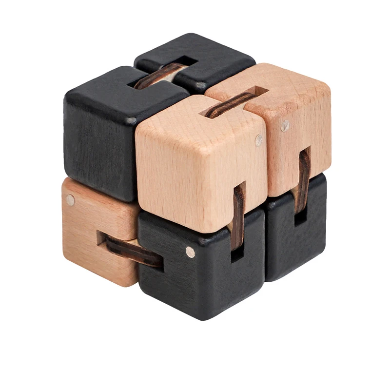 Cubo infinito in legno Giocattoli a mano per autismo Ansia Giocattoli antistress Roba fresca Gadget Bambini Adulti Juguetes Antiestres Ansiedad