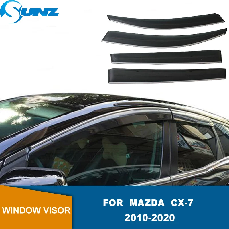 Door Visor For Mazda CX-7 CX7 2010 2011 2012 2013 2014 2015 2016 2017 2018 2019 2020 Sun Rain Deflector Guard Auto Accessories