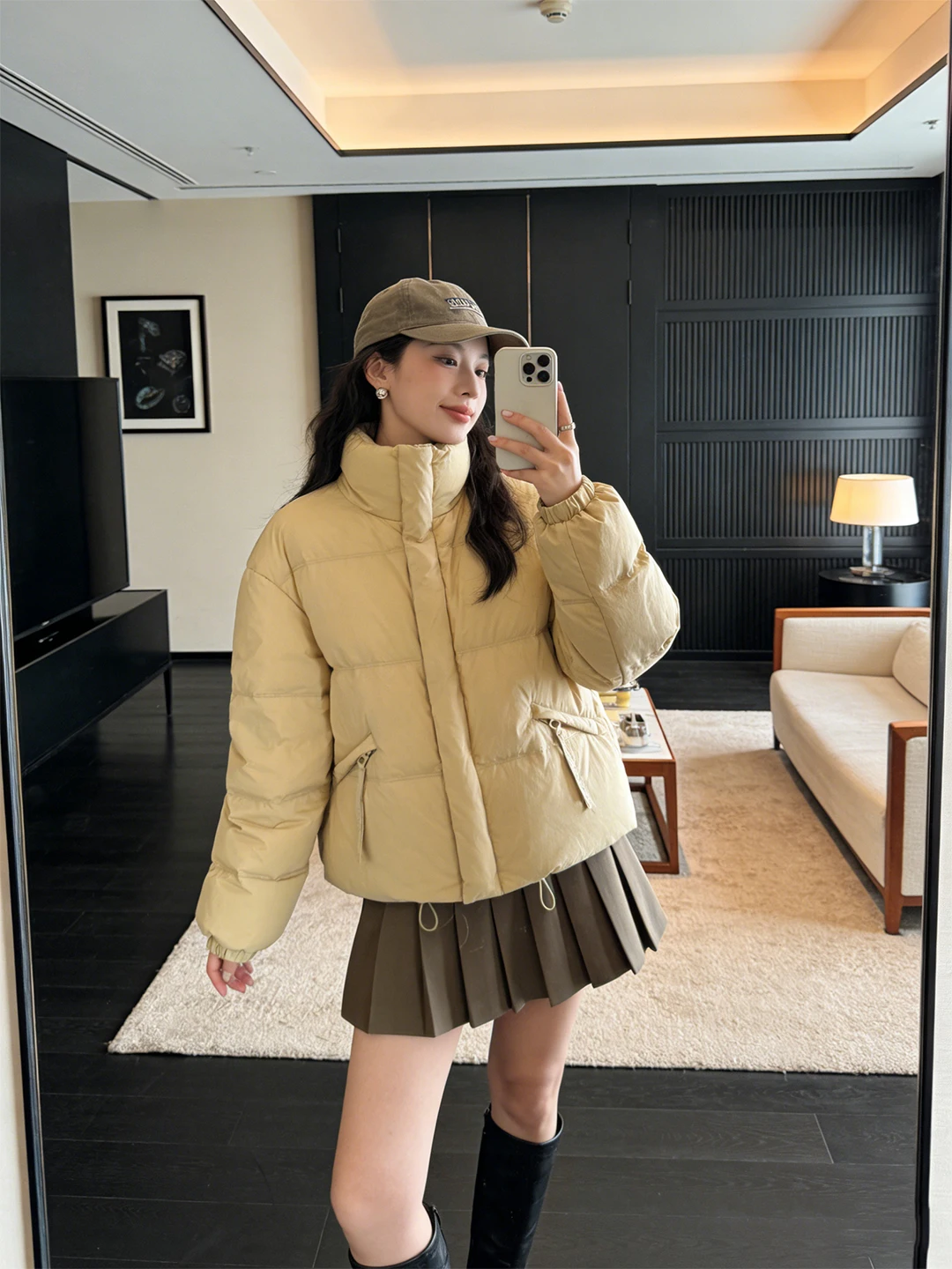 

Женская утепленная куртка-пуховик в корейском стиле, желтая, теплая, пушистая, с длинными рукавами, на молнии, повседневная