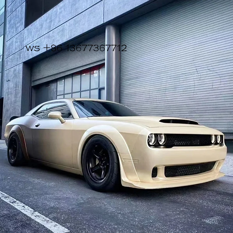 

PP Material Car Conversion Facelift Bodykit Demon Front Bumper With Wide Fender Flares Challenger 2015-2022