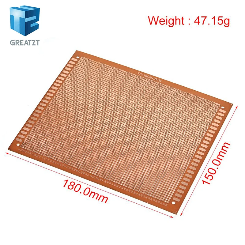 15x18 cm 15*18cm Single Side Prototype 2.54mm PCB Breadboard Universal Experimental Bakelite Copper Plate Circuirt Board