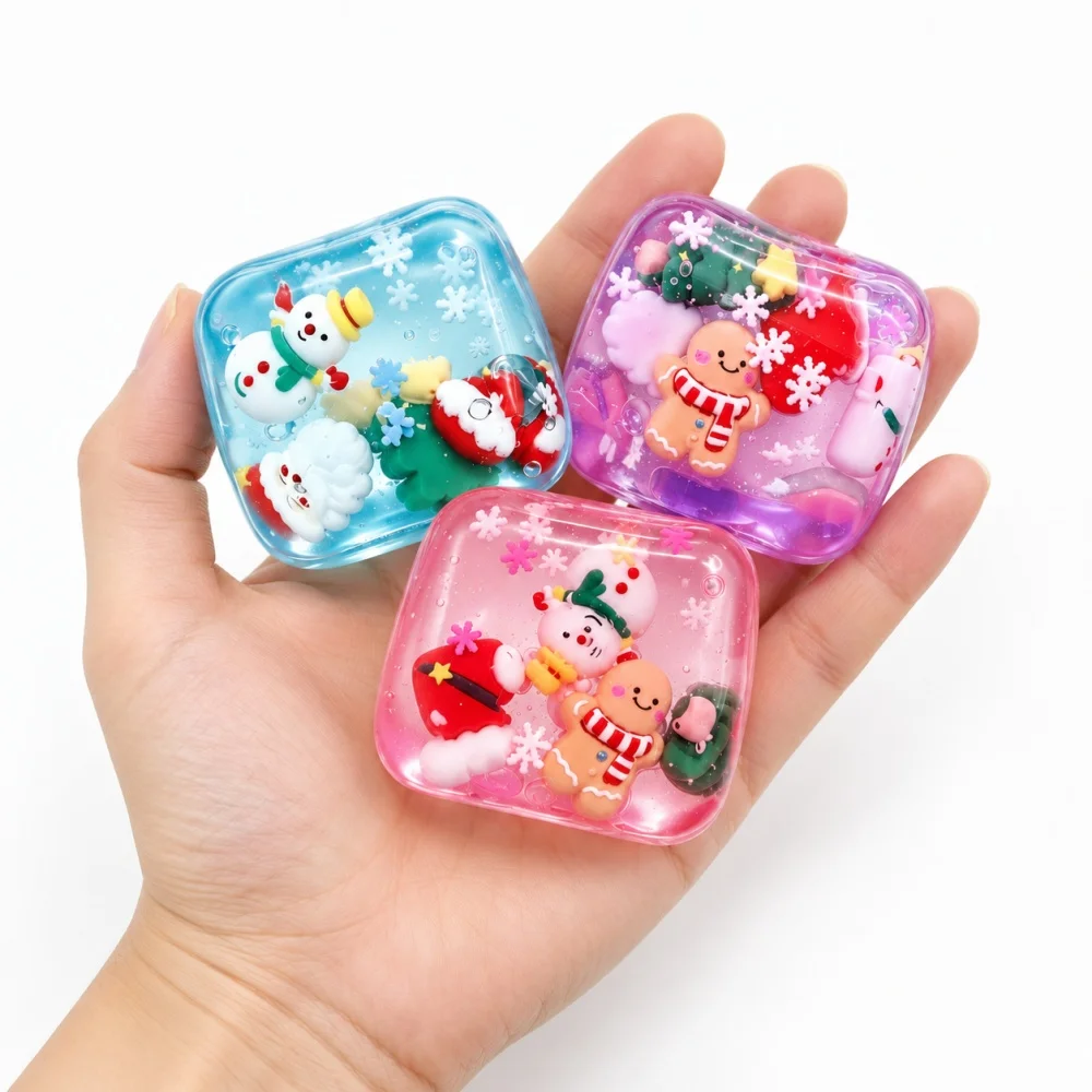 Christmas Snowman Santa Squeeze Toy Party Supplies 1Pc Soft Squishy Stress Relief Toy Treasure Box Prize Back to School Reward