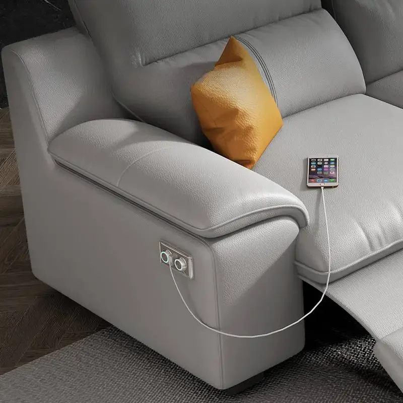 أرائك غرفة المعيشة الأوروبية الرمادية دعم الظهر صالات كسول أرائك غرفة المعيشة الفاخرة الشمال الحديثة Divano Moderno أثاث فريد من نوعه #4