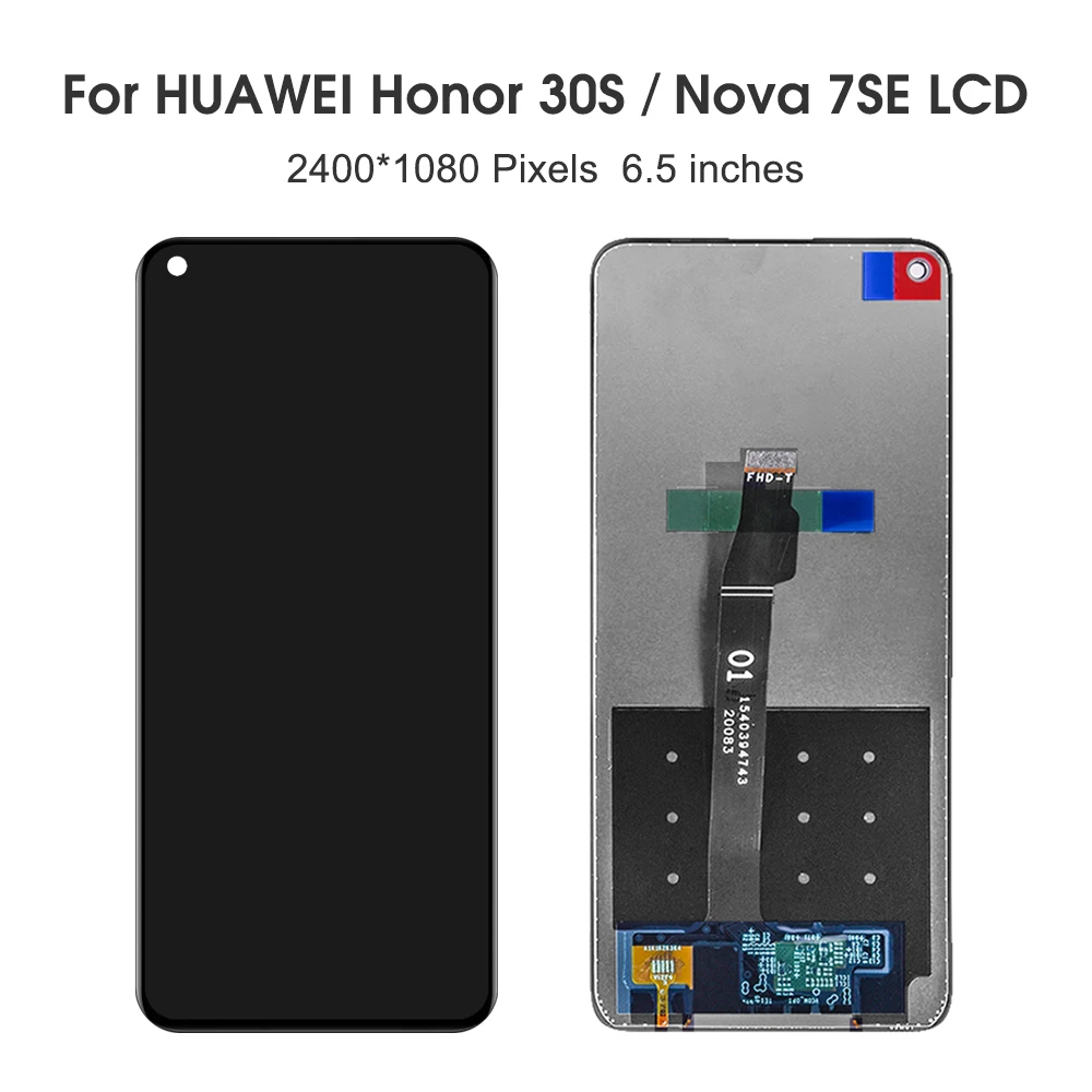 For HUAWEI 6.5\'\'Nova 7 SE For  P40 Lite 5G For Honor 30S LCD Display Touch Screen Digitizer Assembly Replacement