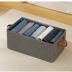 New Drawer Storage Basket Household Closet Clothes Trouser Clothes Organizer Basket Cotton and Linen Storage Boxes160gsm