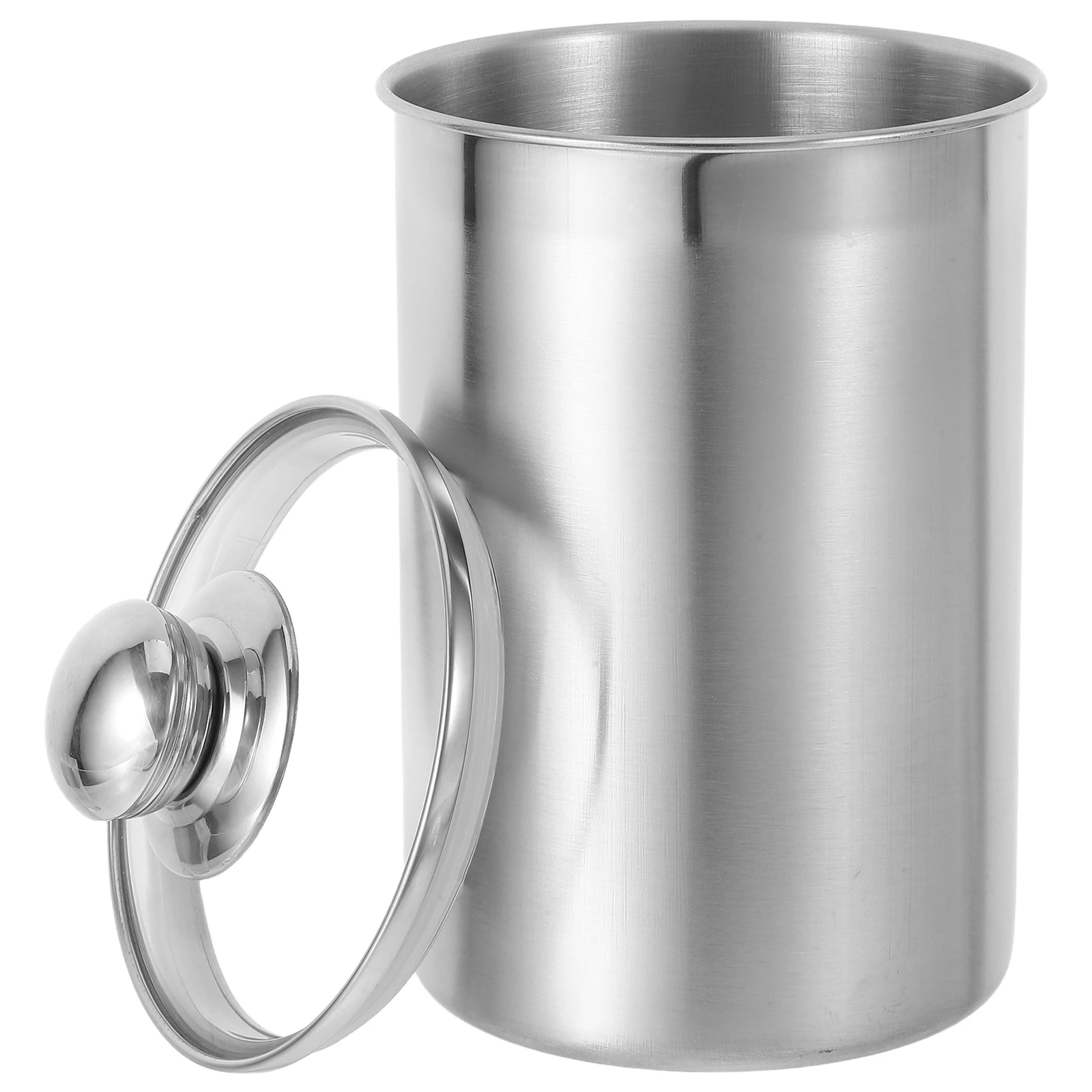 

1750Ml Food Storage Jars Stainless Steel Sealed Container Coffee Beans Storage Tank Snacks Container Transparent Glass Cover