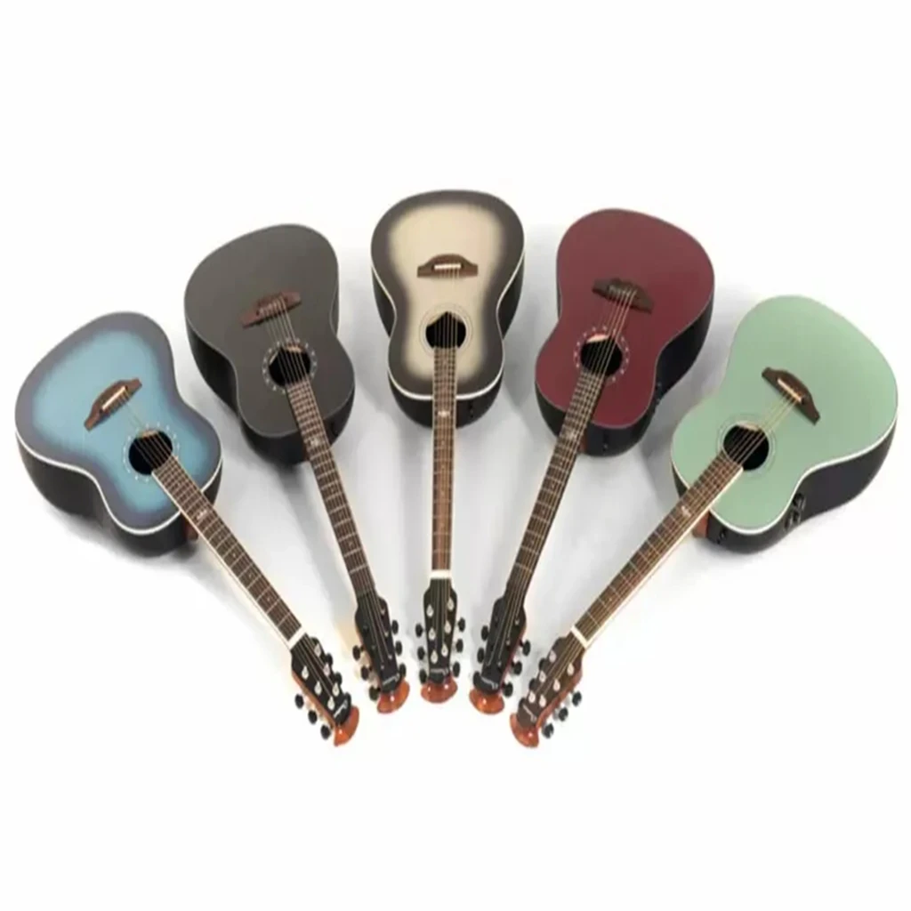 En Stock Guitarra Electroacústica Ovation Ultra 1516 de 41'' con Tapa Sólida, Equipada con Pastilla Activa, 6 Colores Disponibles