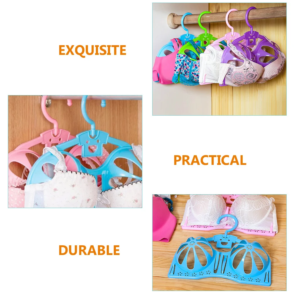 

3Pcs Anti-Deformation Plastic Bra Hangers for Closet Home Accessories Underwear Rack Underwear Hanger Household Bra Rack