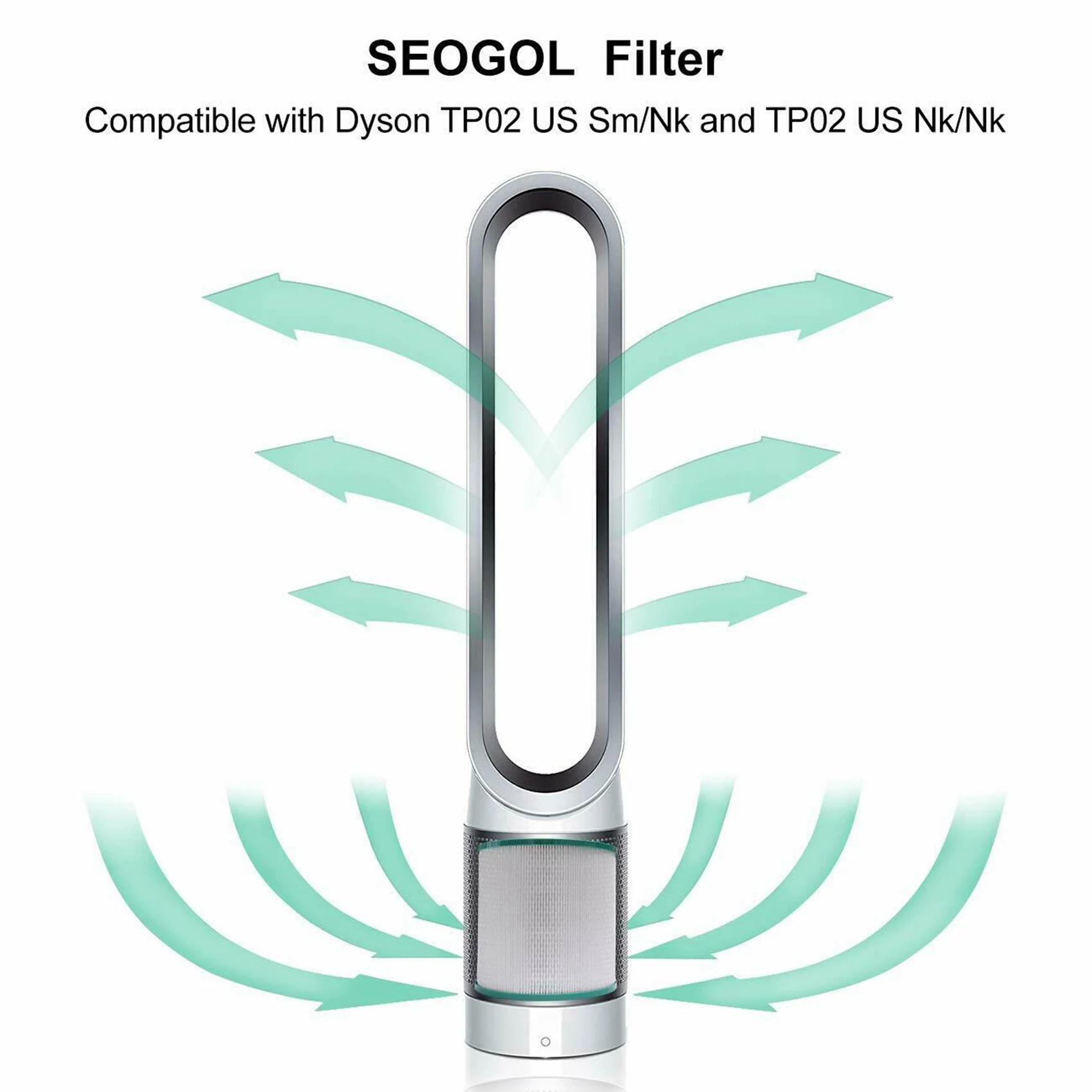 AB43-Tower Purificador de ar Filtro Hepa para Dyson Pure Cool Link com filtro grande lavável para Dyson V11 Sv14 Cyclone Animal