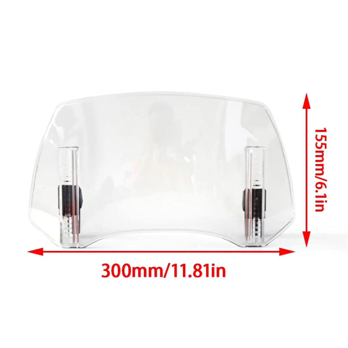 

Transparent Universal Motorcy Windshield Extension Adjustable Spoiler for BMW Kawasaki Yamaha Honda Suzuki 300x195x155MM