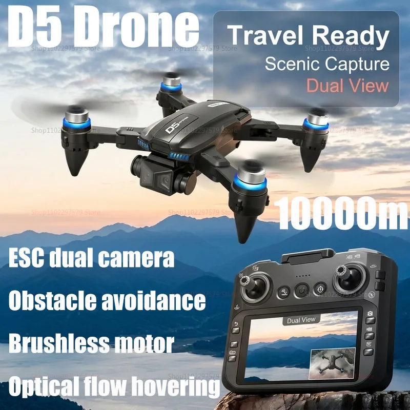 NEW 8K Dual Camera RC Drone with Obstacle Avoidance for Aerial Photography HD Quadcopter Remote Control Toys for Boy Girl Adults