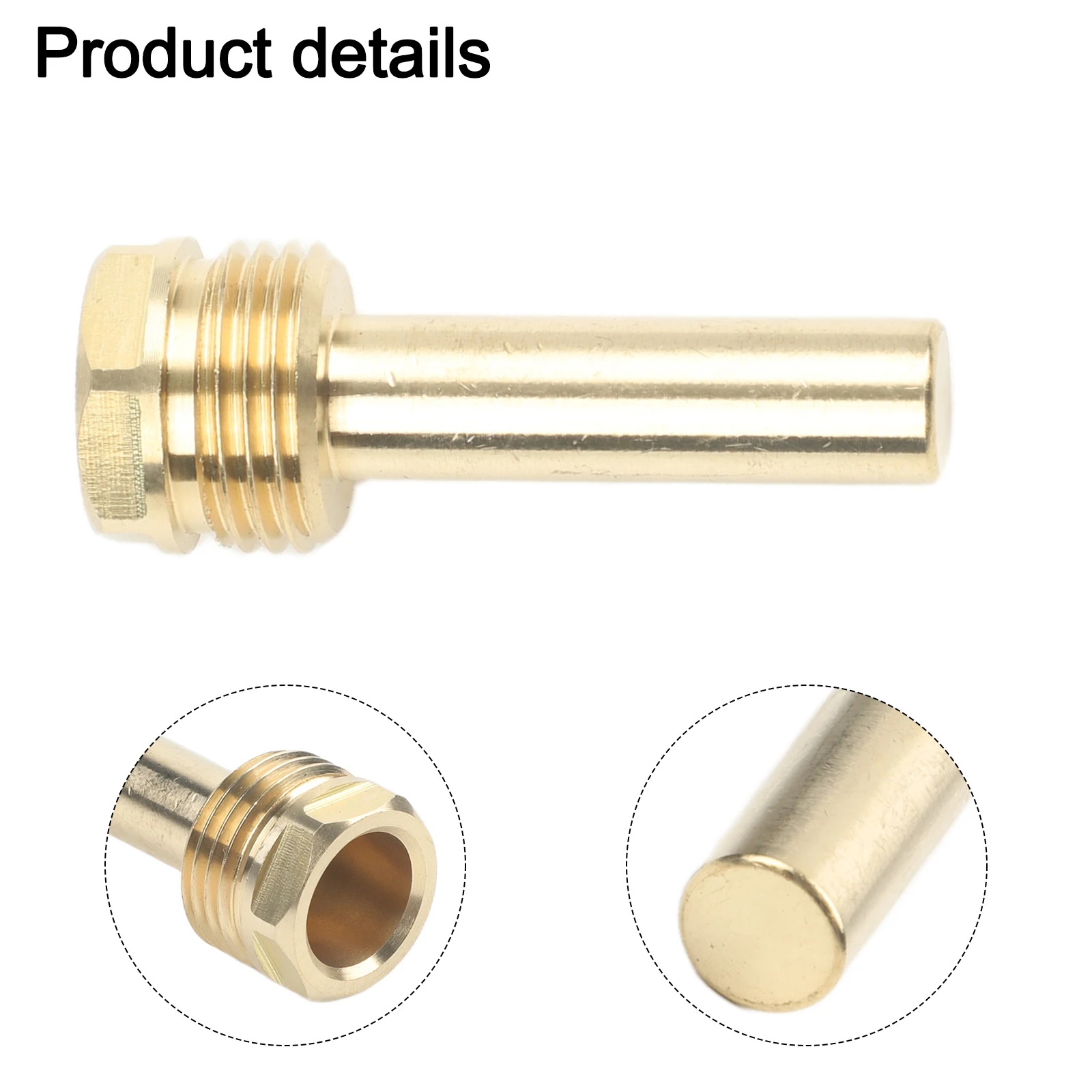Brass 1/2 For BSP 56mm For Immersion Sleeve Boiler Temperature Sensor Protection Tube For Water Storage Heating System Controlle
