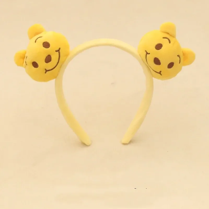 Disney Double Headed Doll Ears Hairbands Women Cute Mickey Mouse Clubhouse Headbands Girl Park Play Plush Hair Accessories Kids