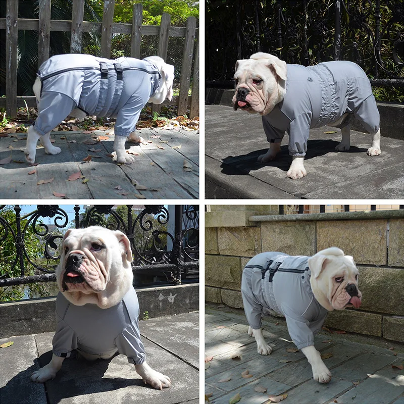 Dog Raincoat Waterproof Pet 4 Legs Raincoat Clothes For Bulldog Corgi Rain Coat Small Medium Large Dogs Jumpsuit Dogs Overalls