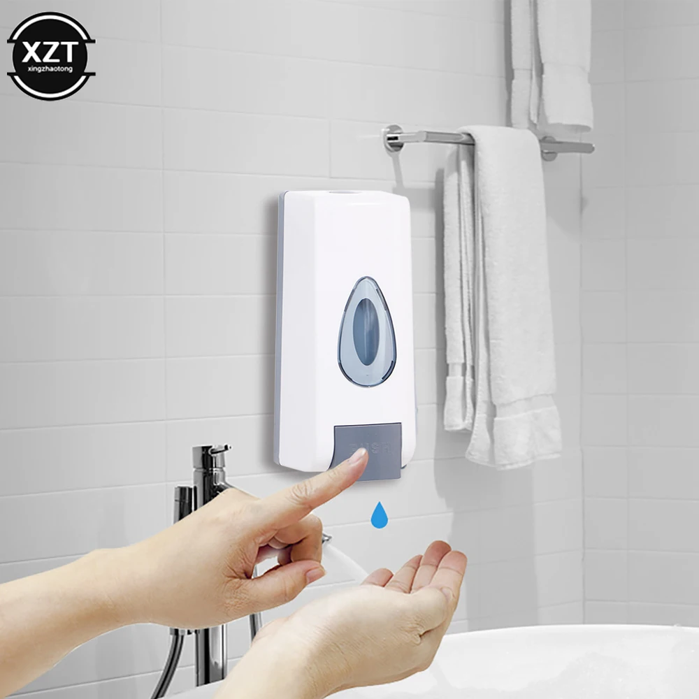 Fashion 600ml Manual Wall Mounted Bathroom Liquid Soap Dispenser Kitchen Bathroom Wall Mounted Soap Dispenser Shampoo Container