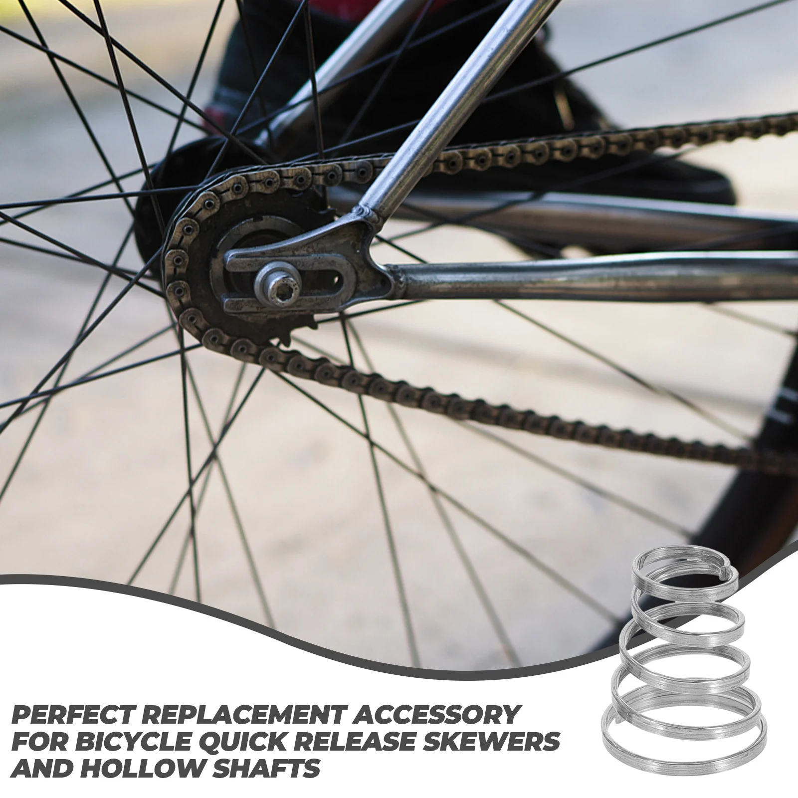 

30Pcs Bike Wheel Skewer Springs Stainless Steel Quick Release Replacement Shock Absorption for Mountain Road Trainer Bikes